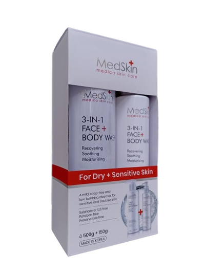 MEDSKIN 3-IN-1 Face & Body Wash 500ml + 150ml