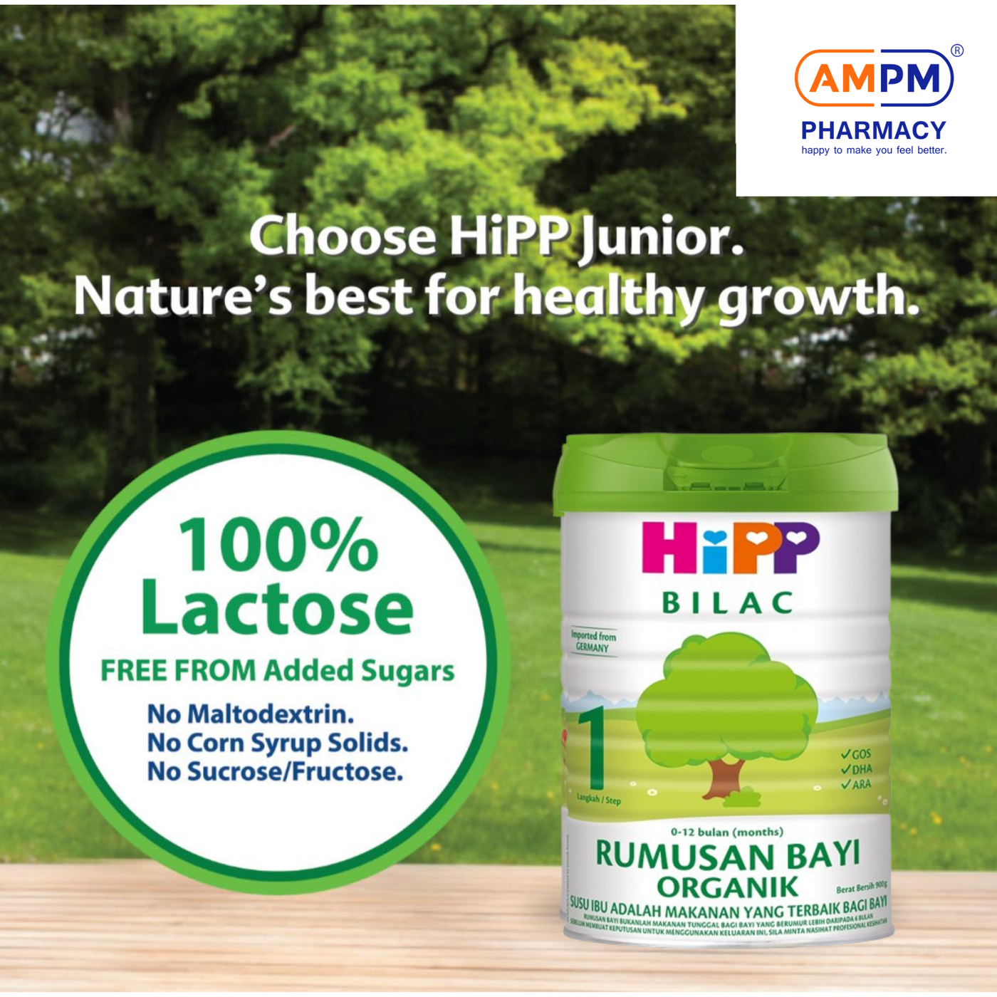 HIPP BILAC Organic Infant Formula Step 1 (0-12mths) 900g (# 2 units)