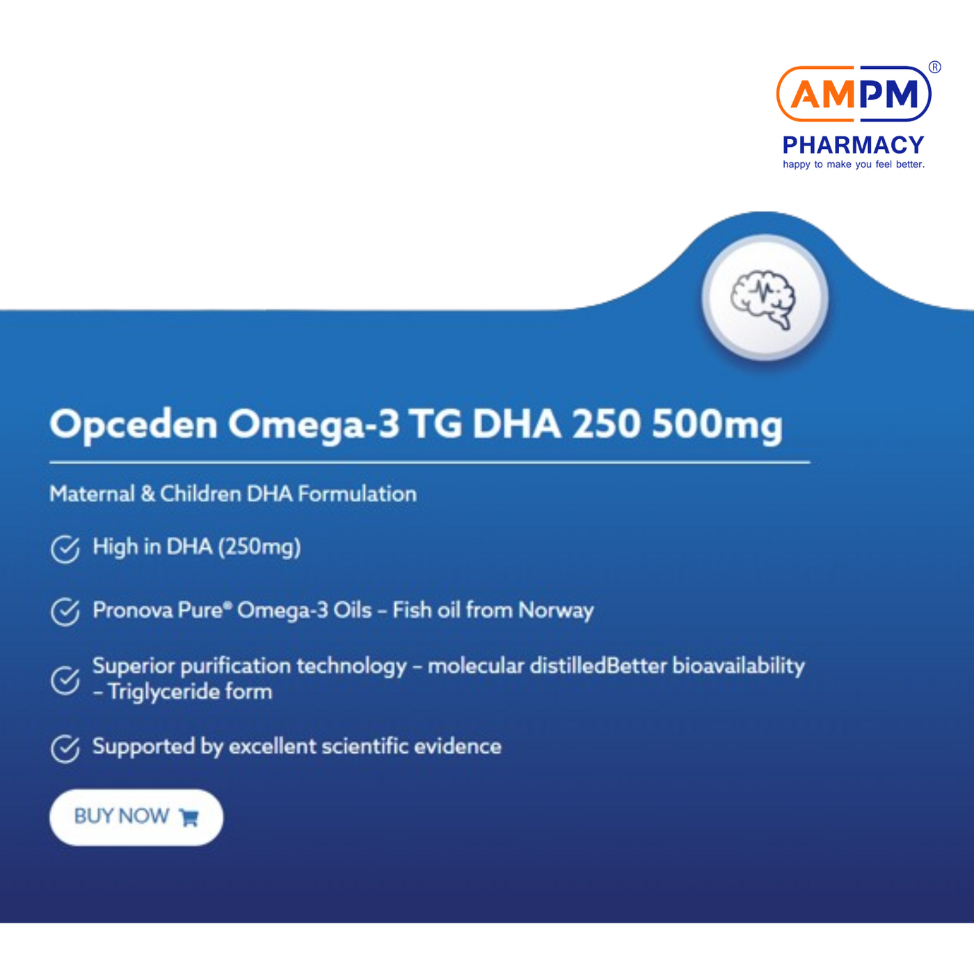 OPCEDEN Omega-3 TG DHA 250 Capsule (30's)