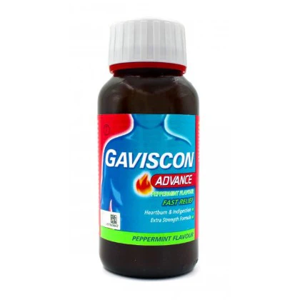 GAVISCON ADVANCE PEPPERMINT LIQUID 150ml