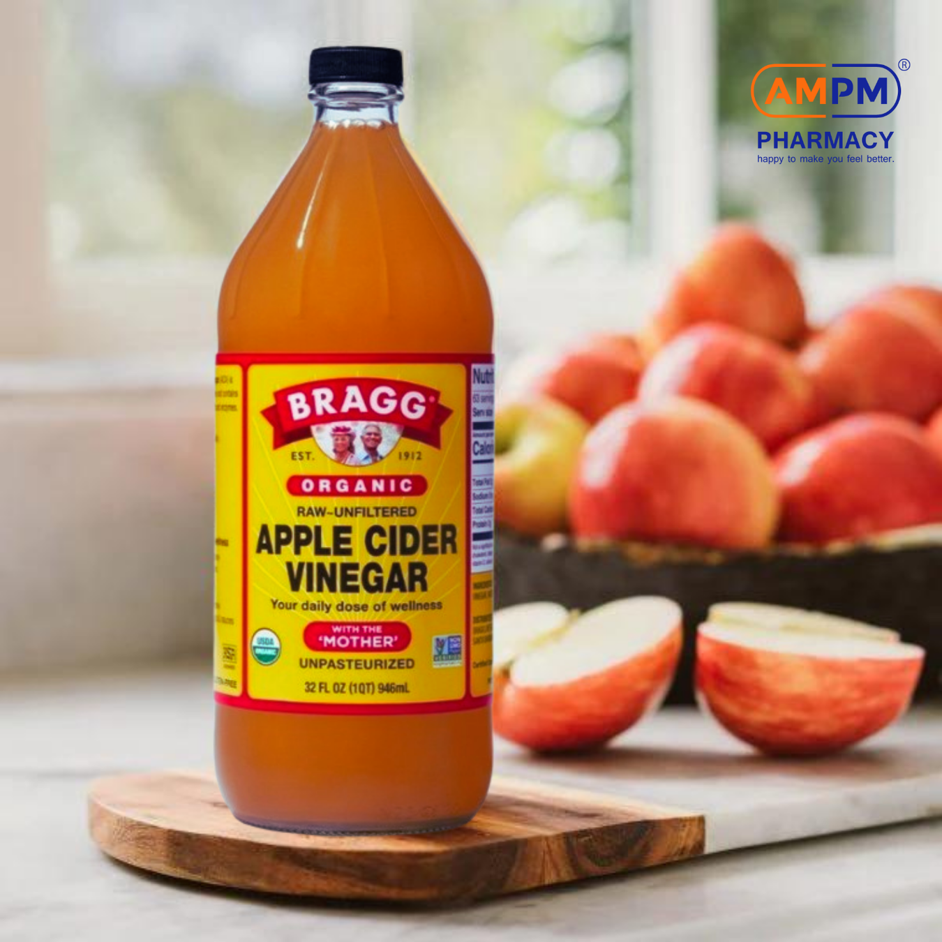 BRAGG Apple Cider Vinegar 946ml (# 4 Bottle)