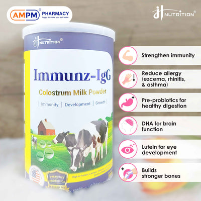 JH NUTRITION Immunz-Igg Colostrum Milk Pow (500g x 2 Tin)