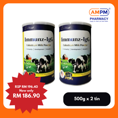 JH NUTRITION Immunz-Igg Colostrum Milk Pow (500g x 2 Tin)