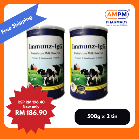 JH NUTRITION Immunz-Igg Colostrum Milk Pow (500g x 2 Tin)