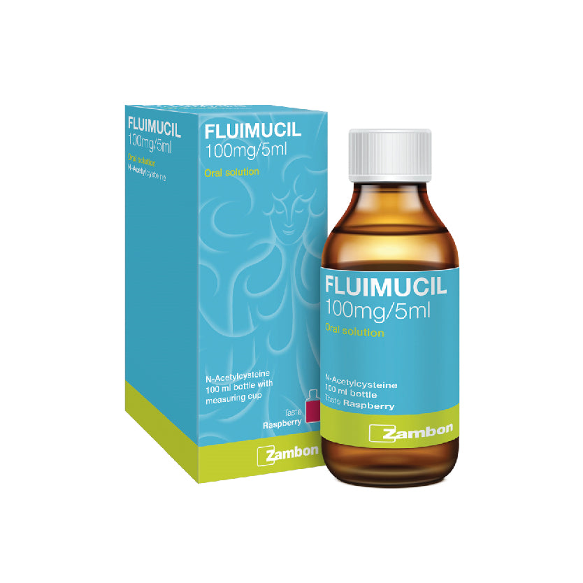 FLUIMUCIL 100mg/5ml (Raspberry) 100ml