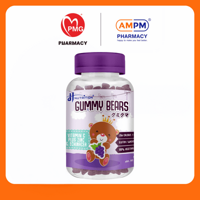 JH NUTRITION Gummy Bears Vit C + Zinc & Echinacea Grape (90's)