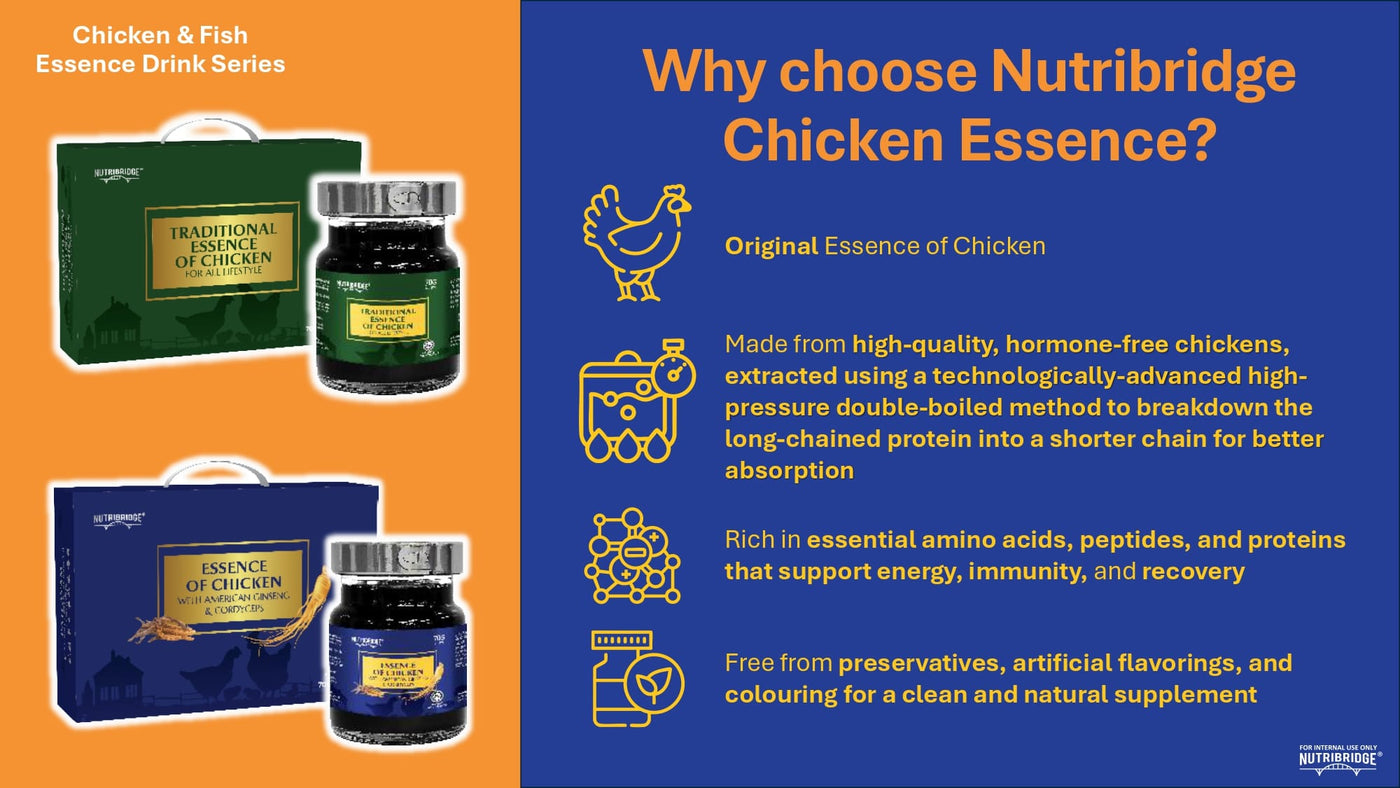 NUTRIBRIDGE ESSENCE OF CHICKEN W/AMERICAN GINSENG & CORDYCEPS 6x70g