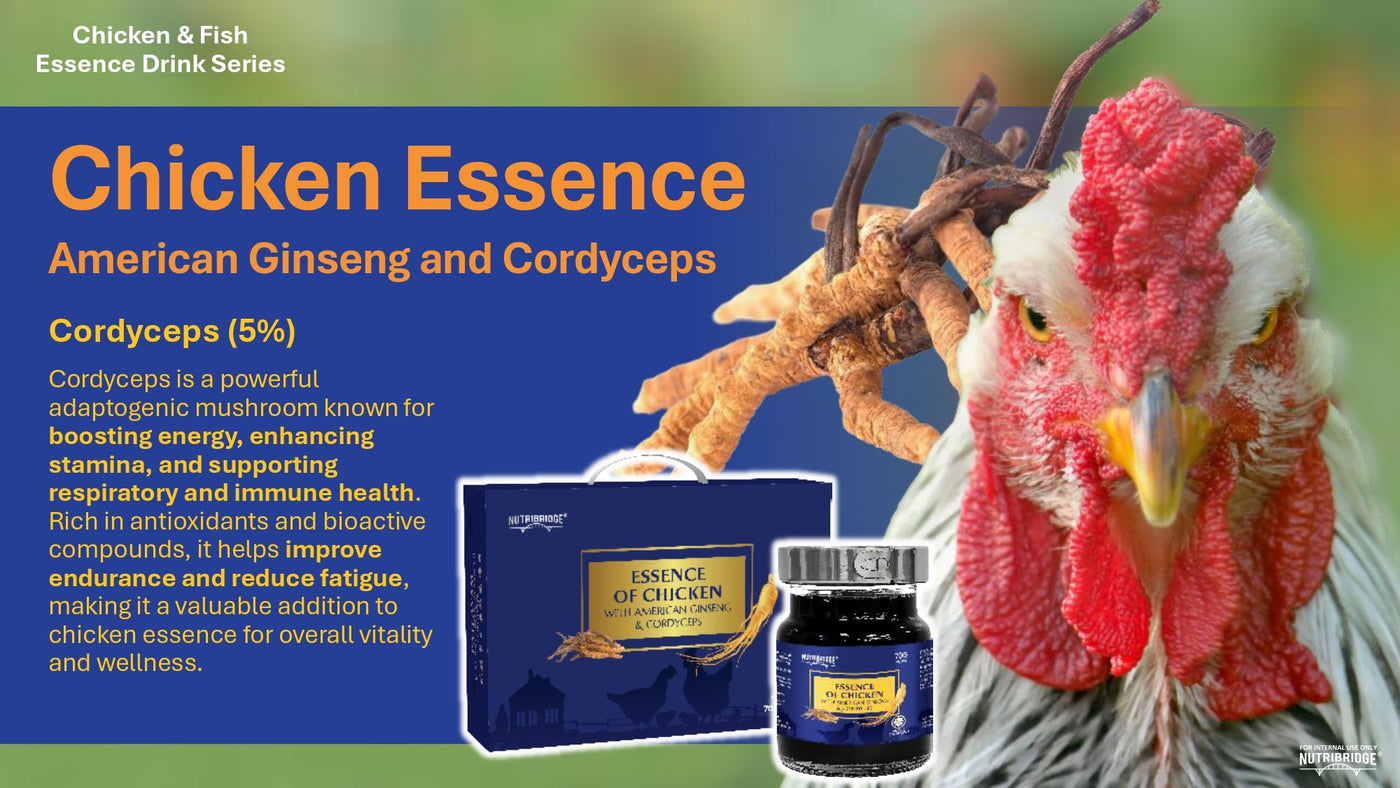 NUTRIBRIDGE ESSENCE OF CHICKEN W/AMERICAN GINSENG & CORDYCEPS 6x70g
