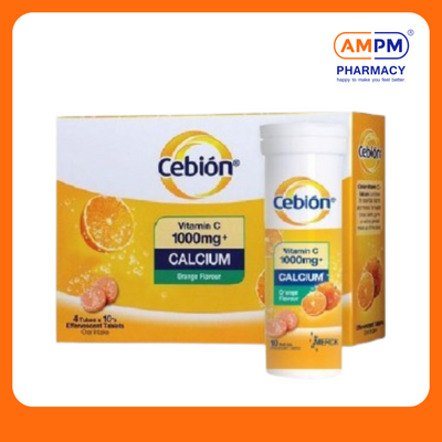 CEBION VITAMIN C 1000mg + CALCIUM EFFERVESCENT TABLET (10's x 4)