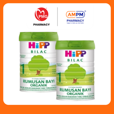 HIPP - Susu Formula Bayi Organik HIPP BILAC Tahap 1 (0-12 Bulan) 900g – HIPP BILAC Organic Infant Formula Step One (0-12mths) 900g x  2TINS (Twin Pack)