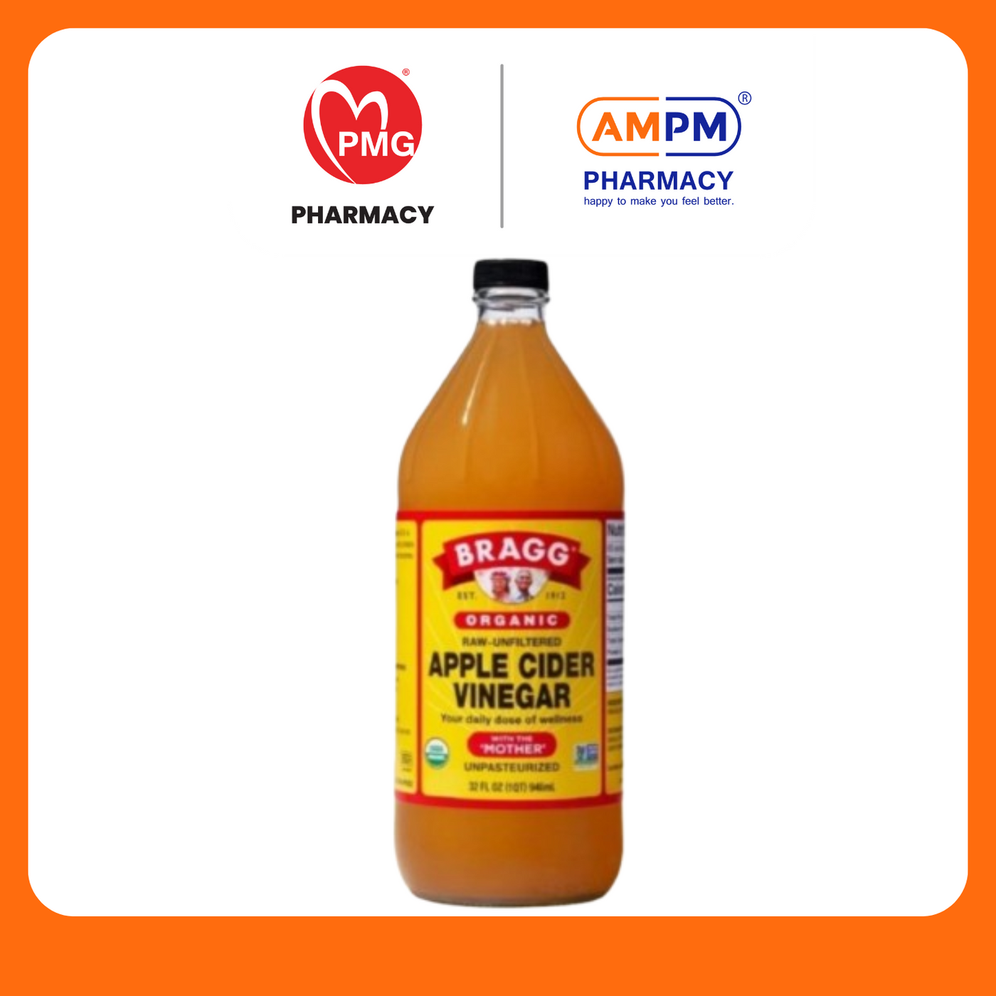 BRAGG - Cuka Epal 946ml - BRAGG Apple Cider Vinegar 946ml