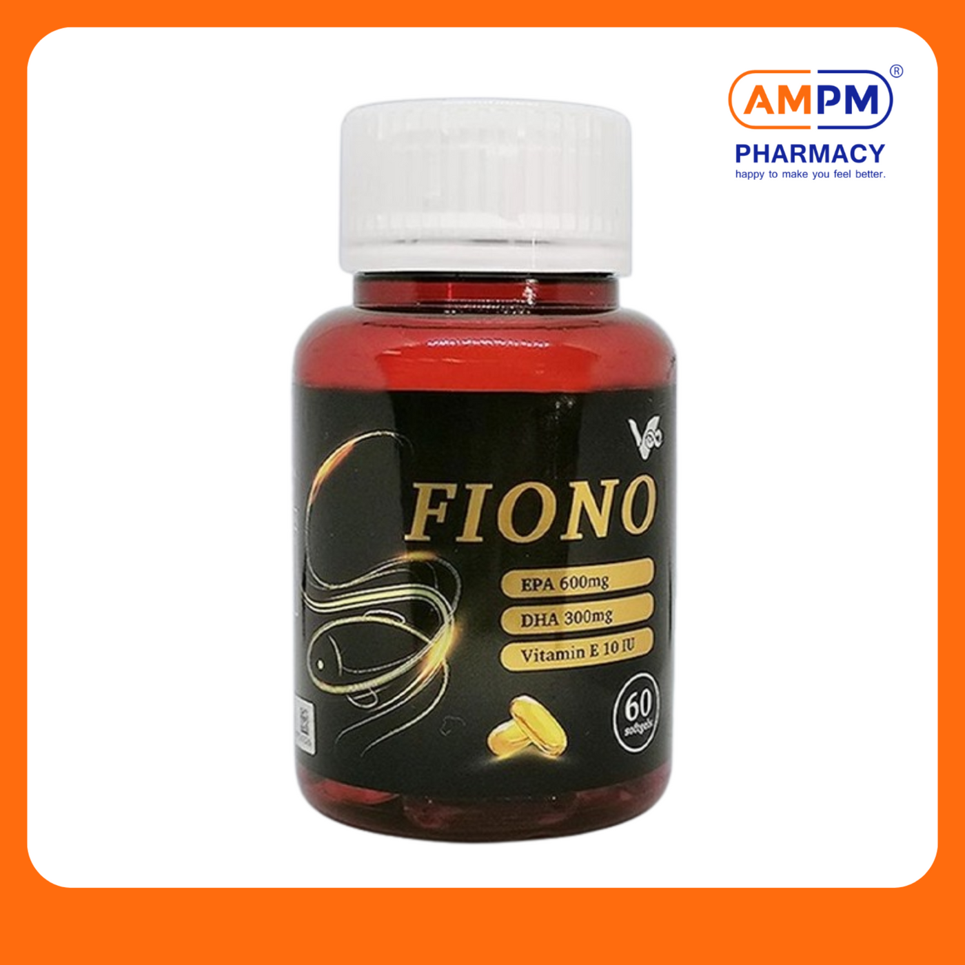 V-INFINITY Fiono 1200mg + Vit-E 10iu Softgel (60's)