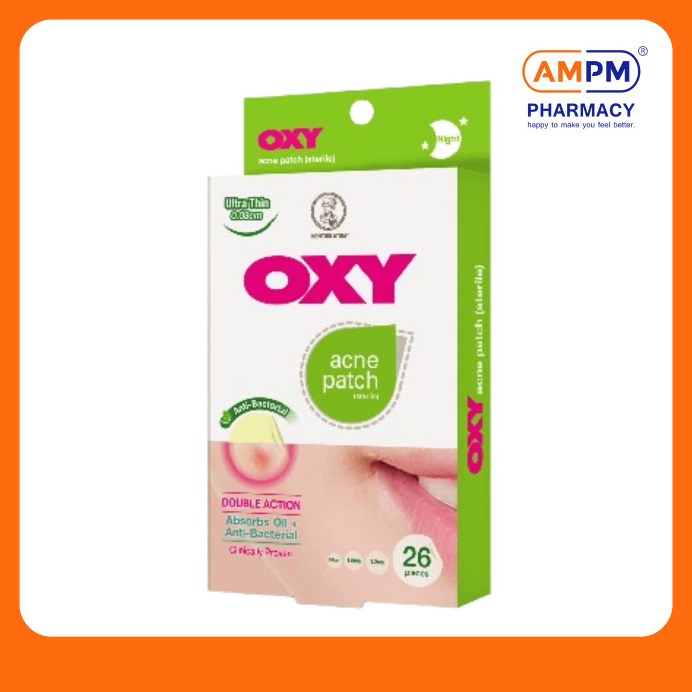 OXY A/Bacterial Acne Patch 0.03cm (26's)