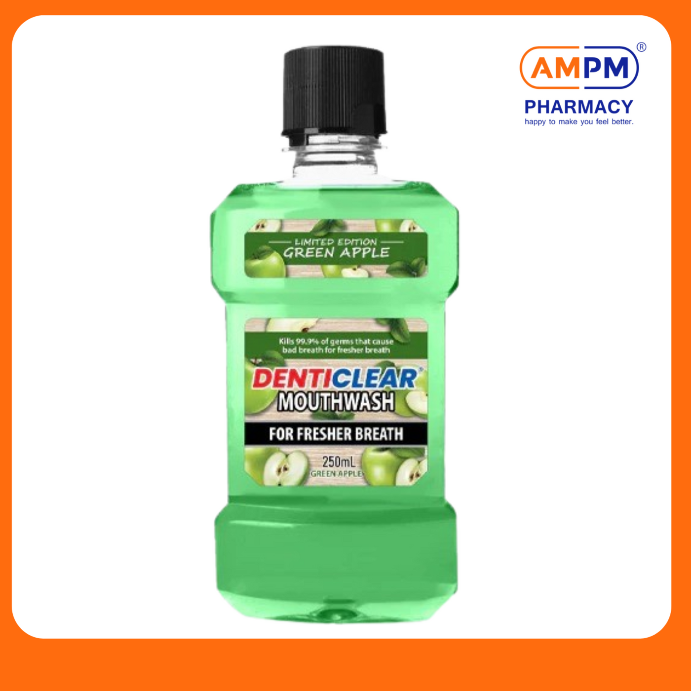 DENTICLEAR Mouthwash (Green Apple) 250ml