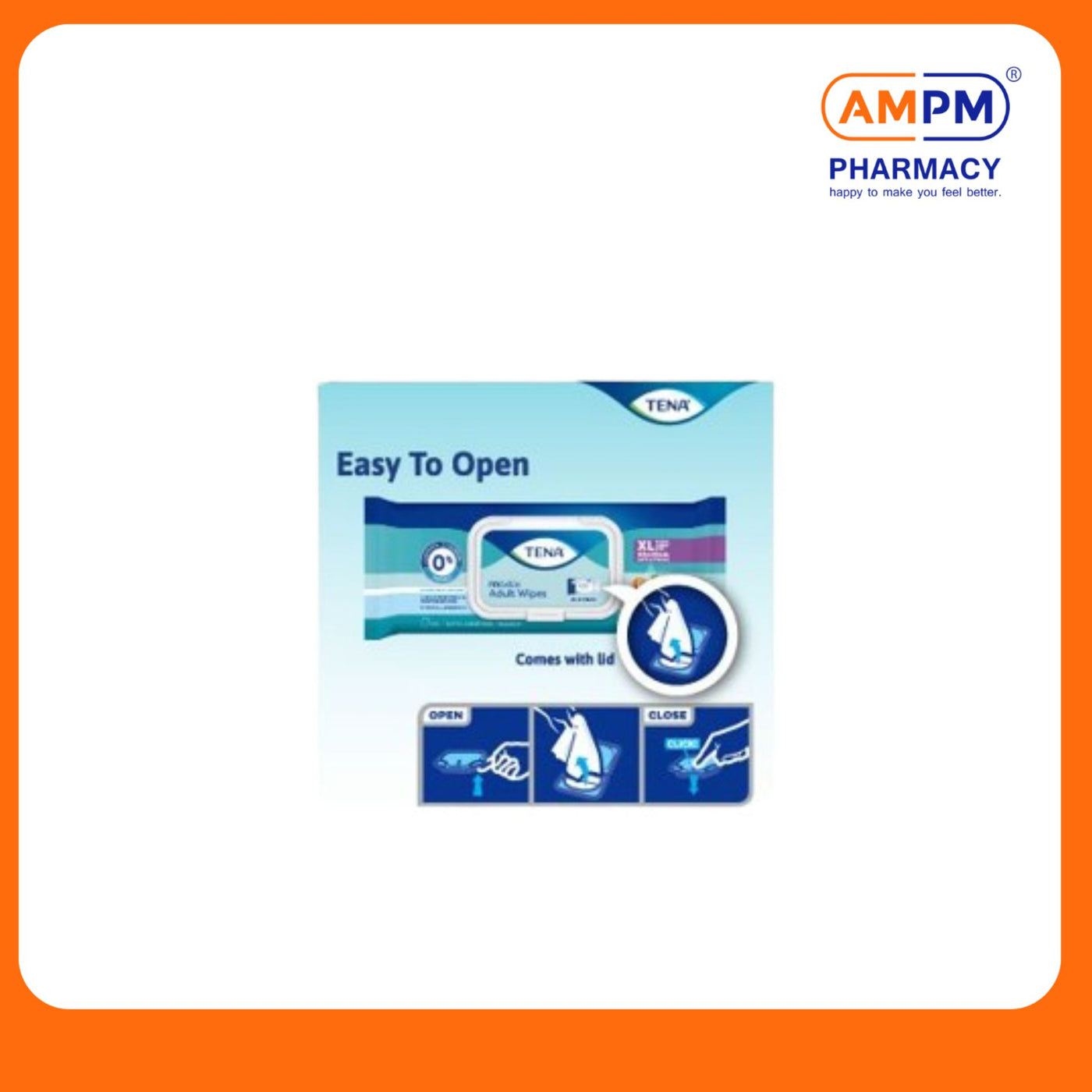 TENA WET WIPE 300mm x 200mm 40's