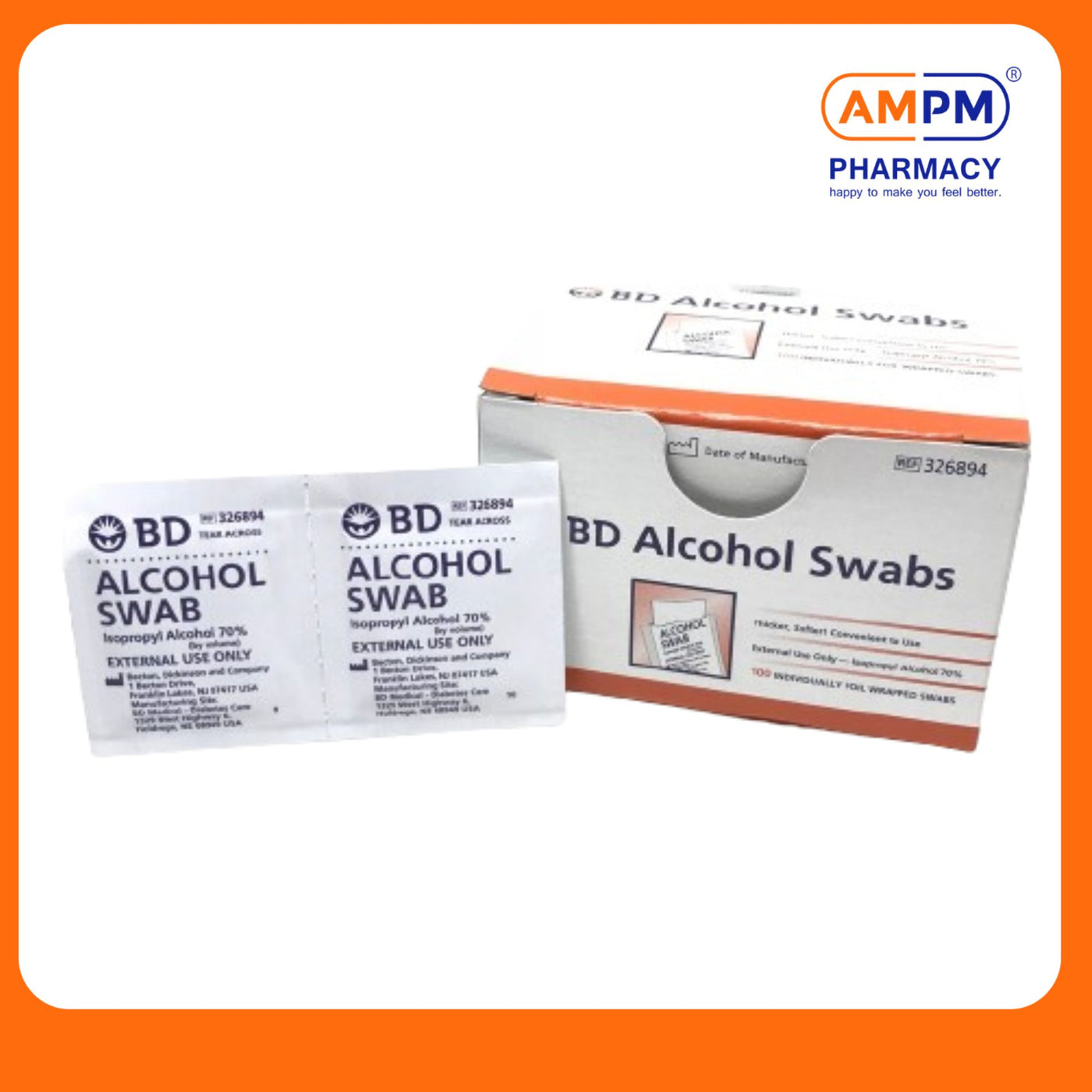 BD Alcohol Swabs (100's)