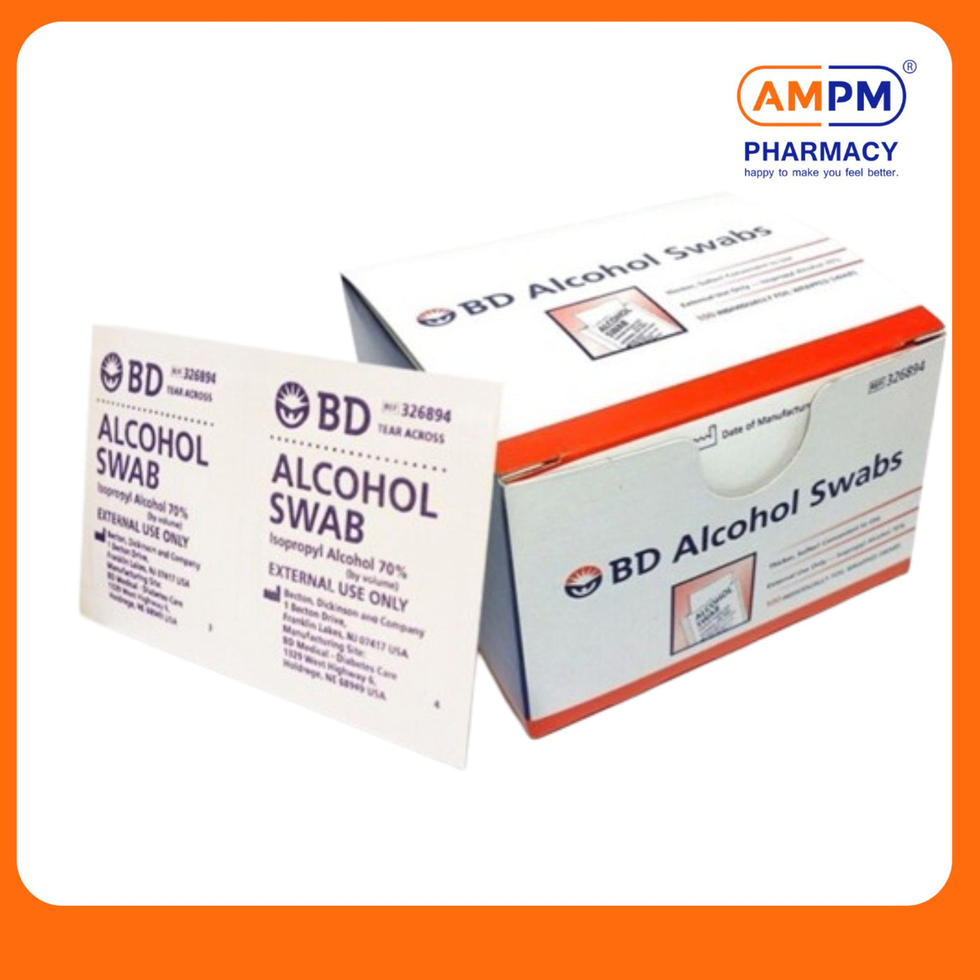 BD Alcohol Swabs (100's)