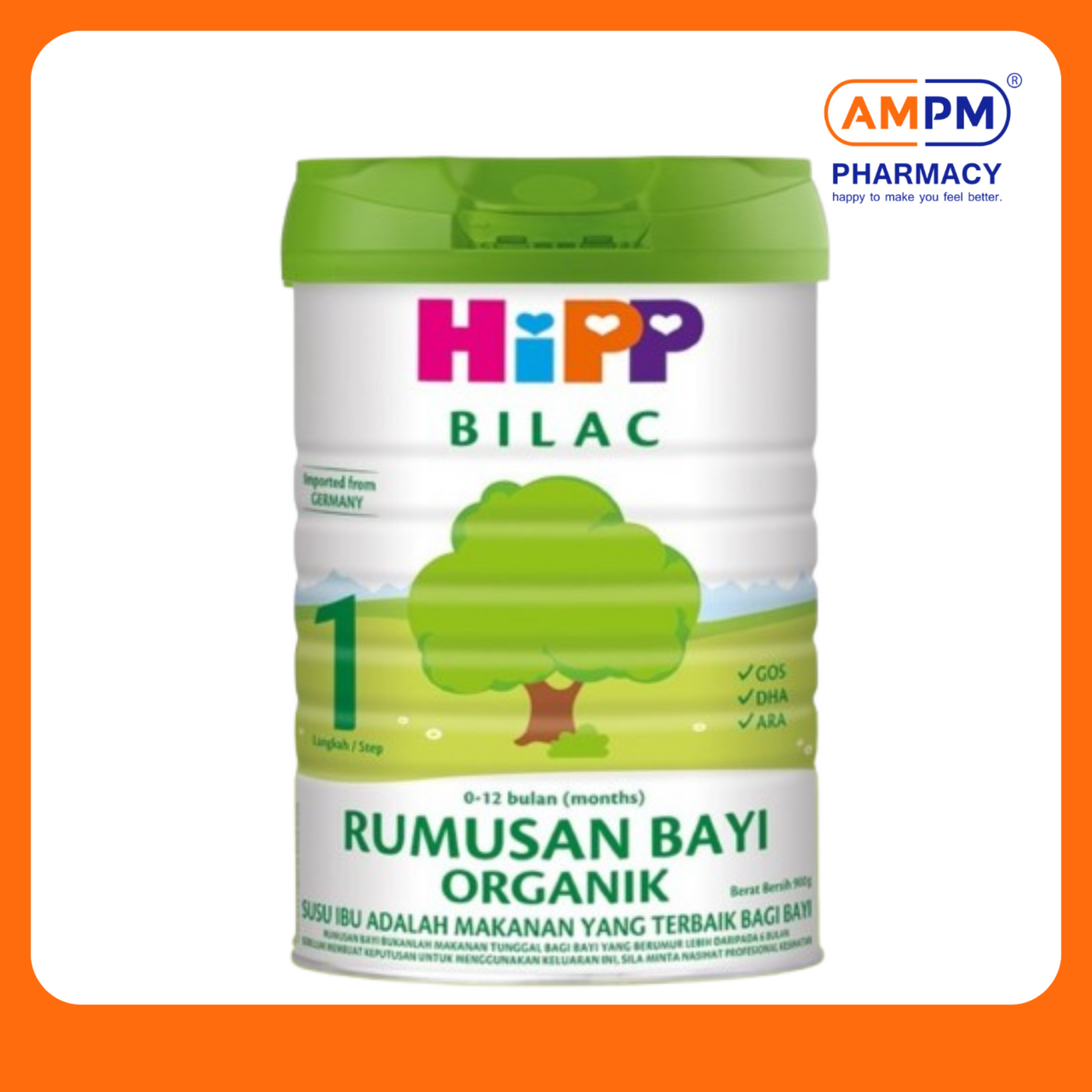 HIPP BILAC Organic Infant Formula Step 1 (0-12mths) 900g