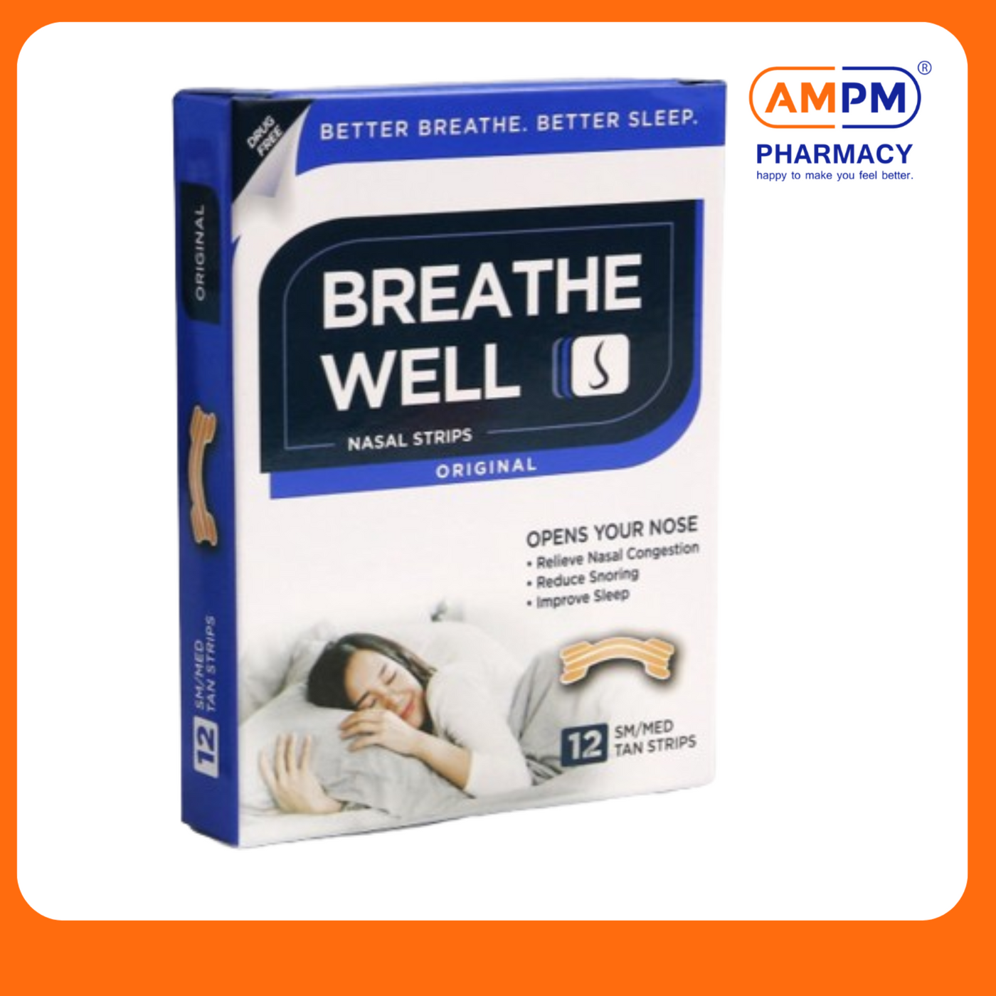 BREATHE WELL NASAL STRIP (ORI) 12s