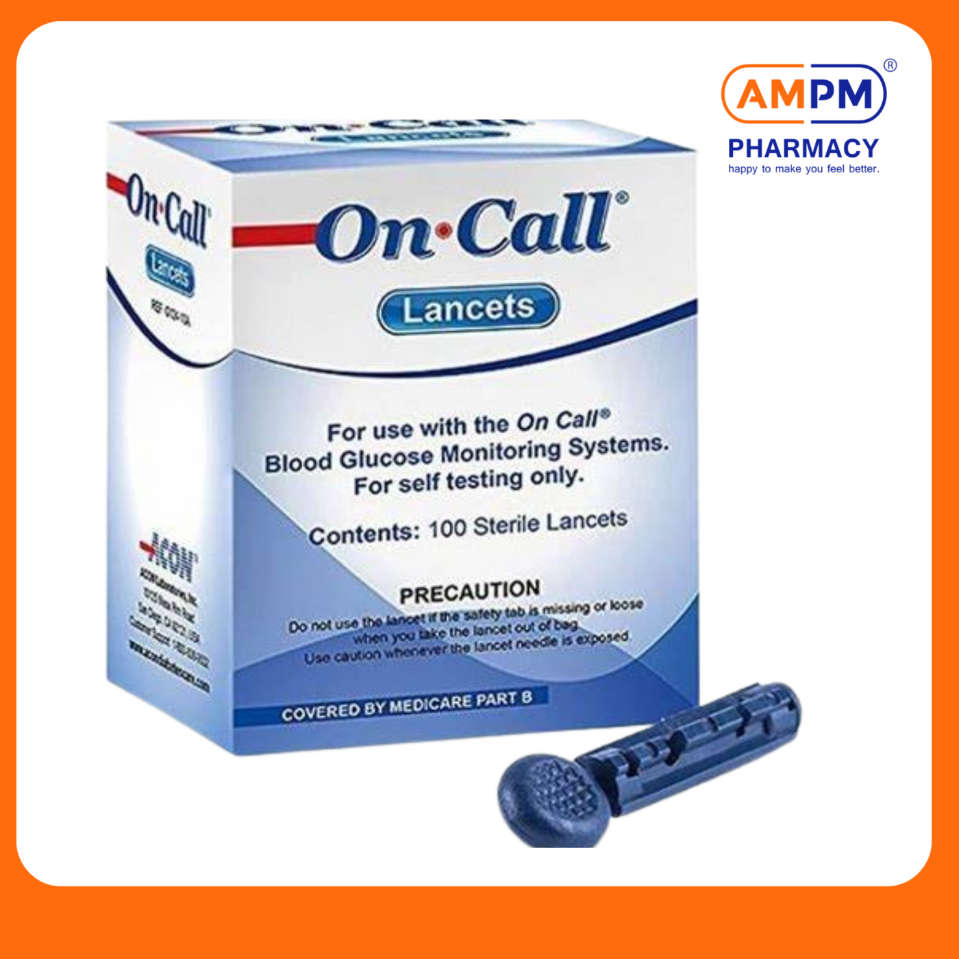 ON CALL Blood Lancet (LS-LCT-100) (100's)