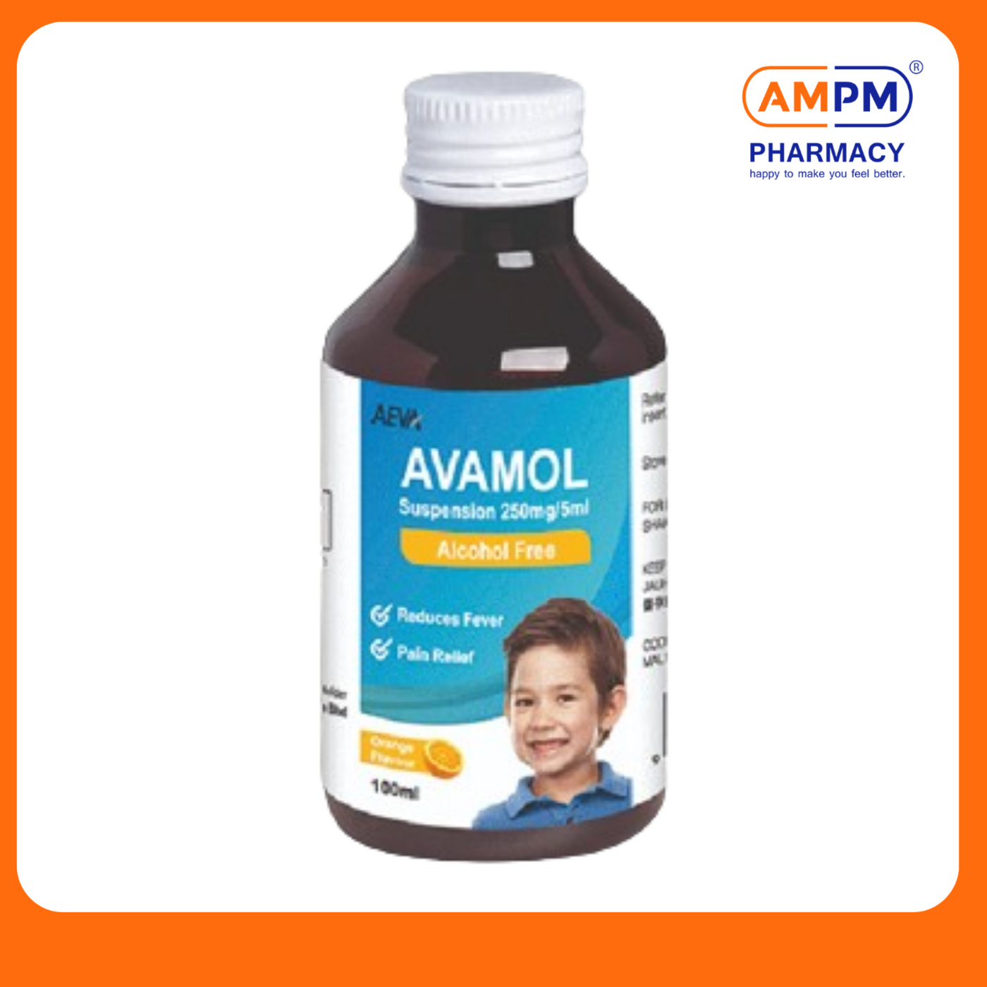 AVAMOL 250mg/5ml (ORANGE) 100ml