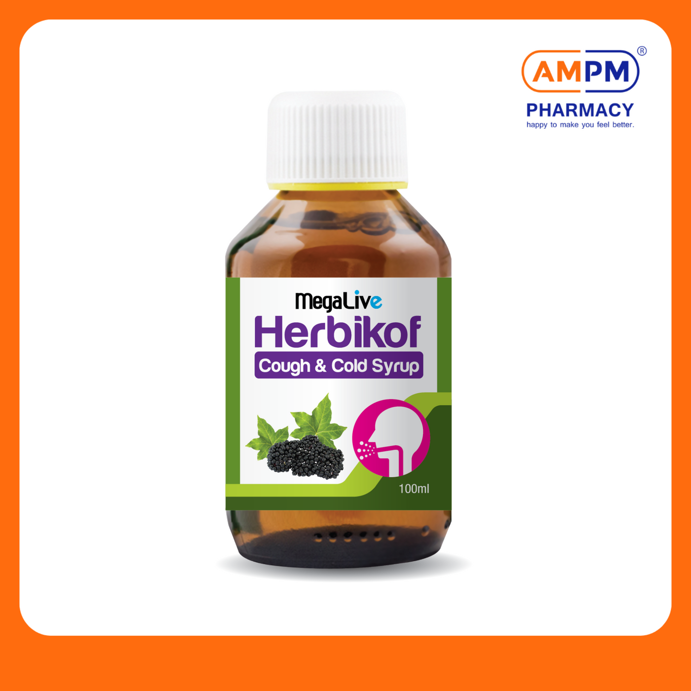 MEGALIVE Herbikof Cough & Cold Syrup (Cough-S) 100ml