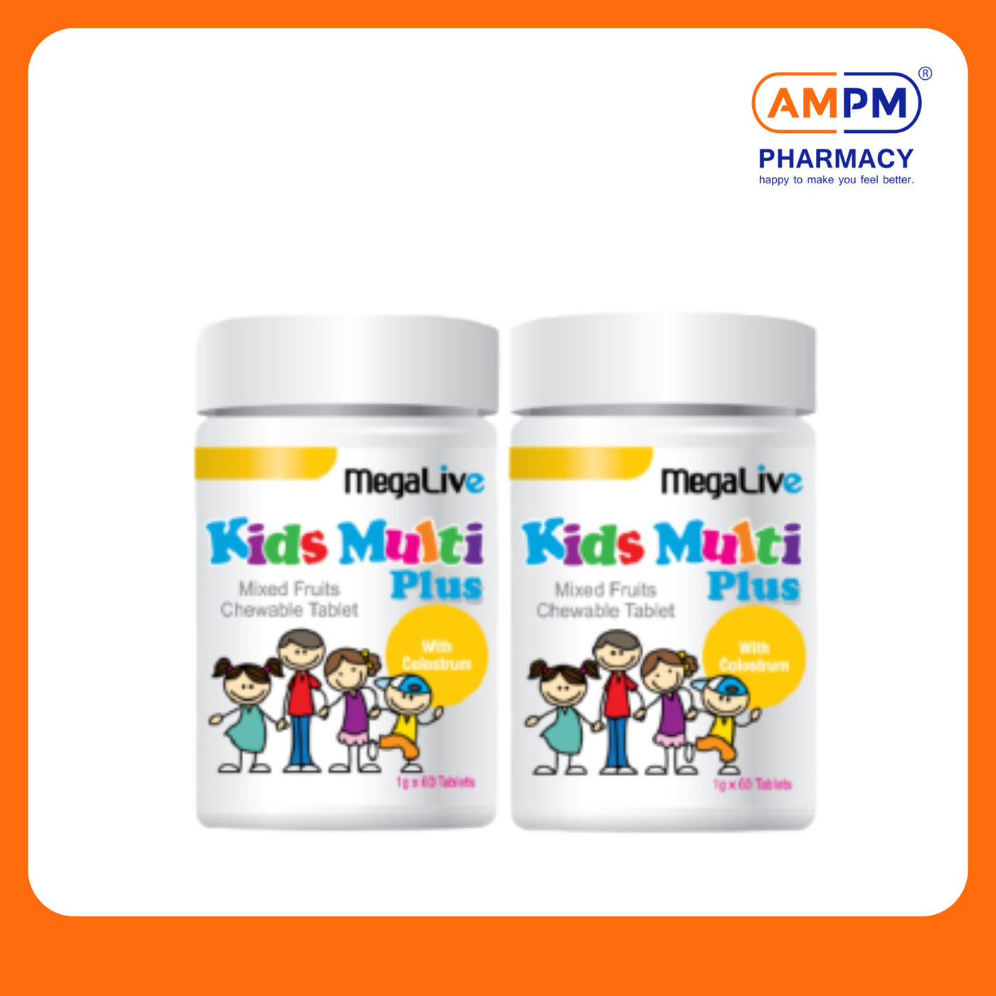 MEGALIVE Kids Multivitamin Plus 800mg Tab (60's x 2)