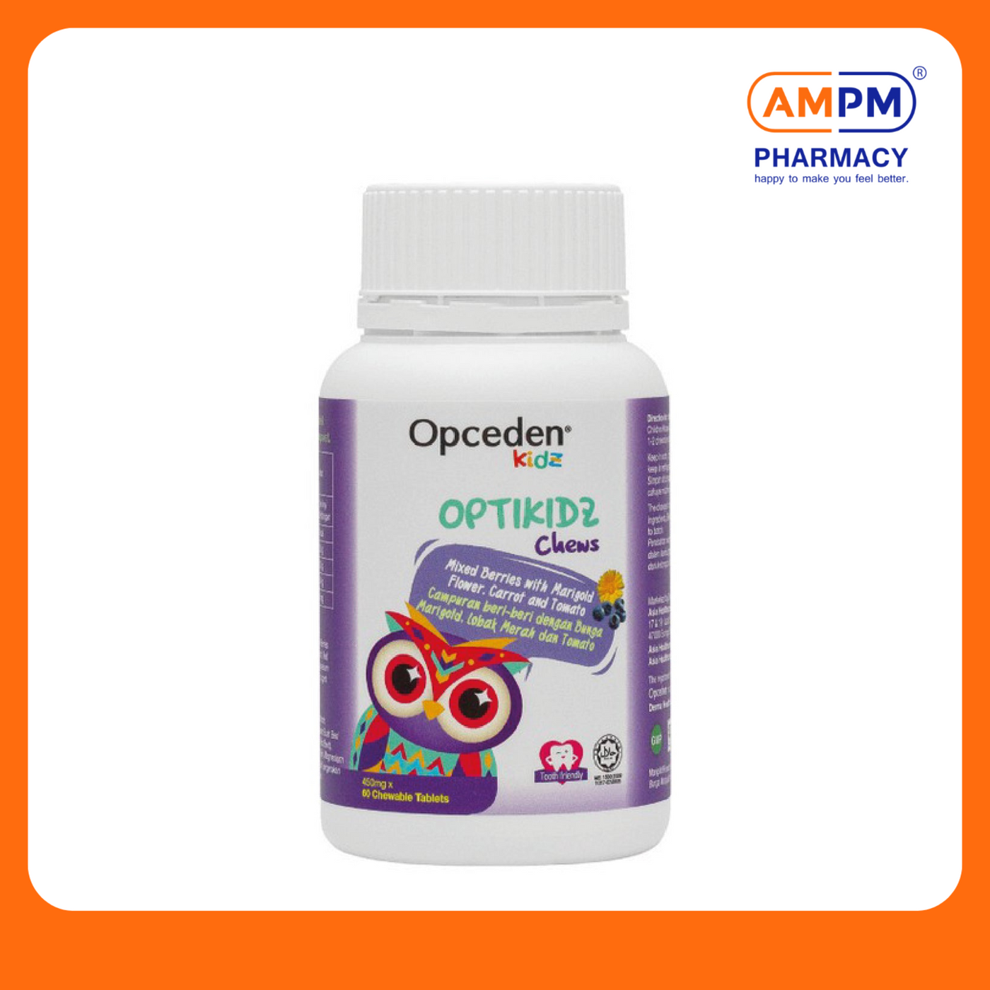 OPCEDEN Optikidz Chews 450mg Tablet (60's)