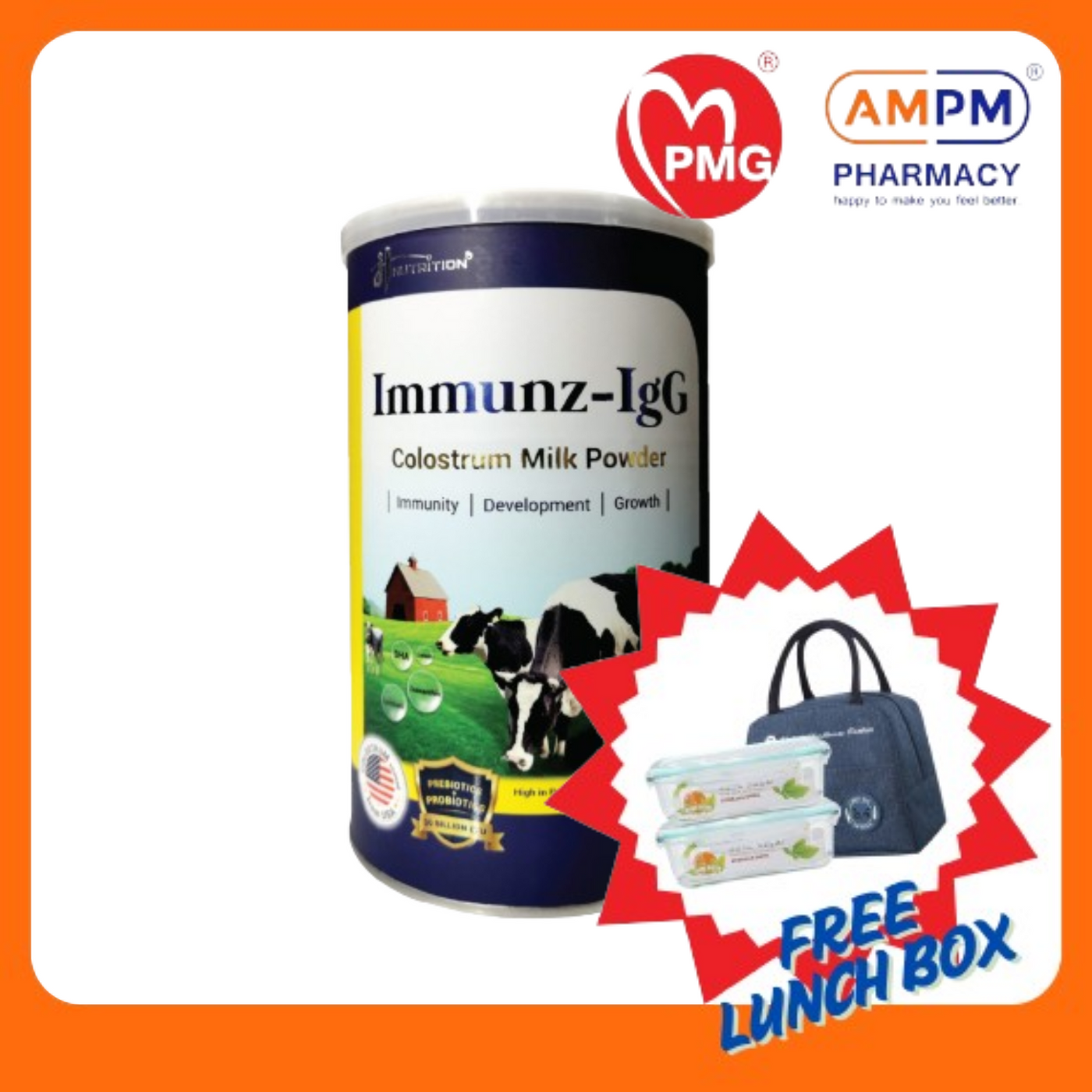 JH NUTRITION Immunz-Igg Colostrum Milk Pow 500g