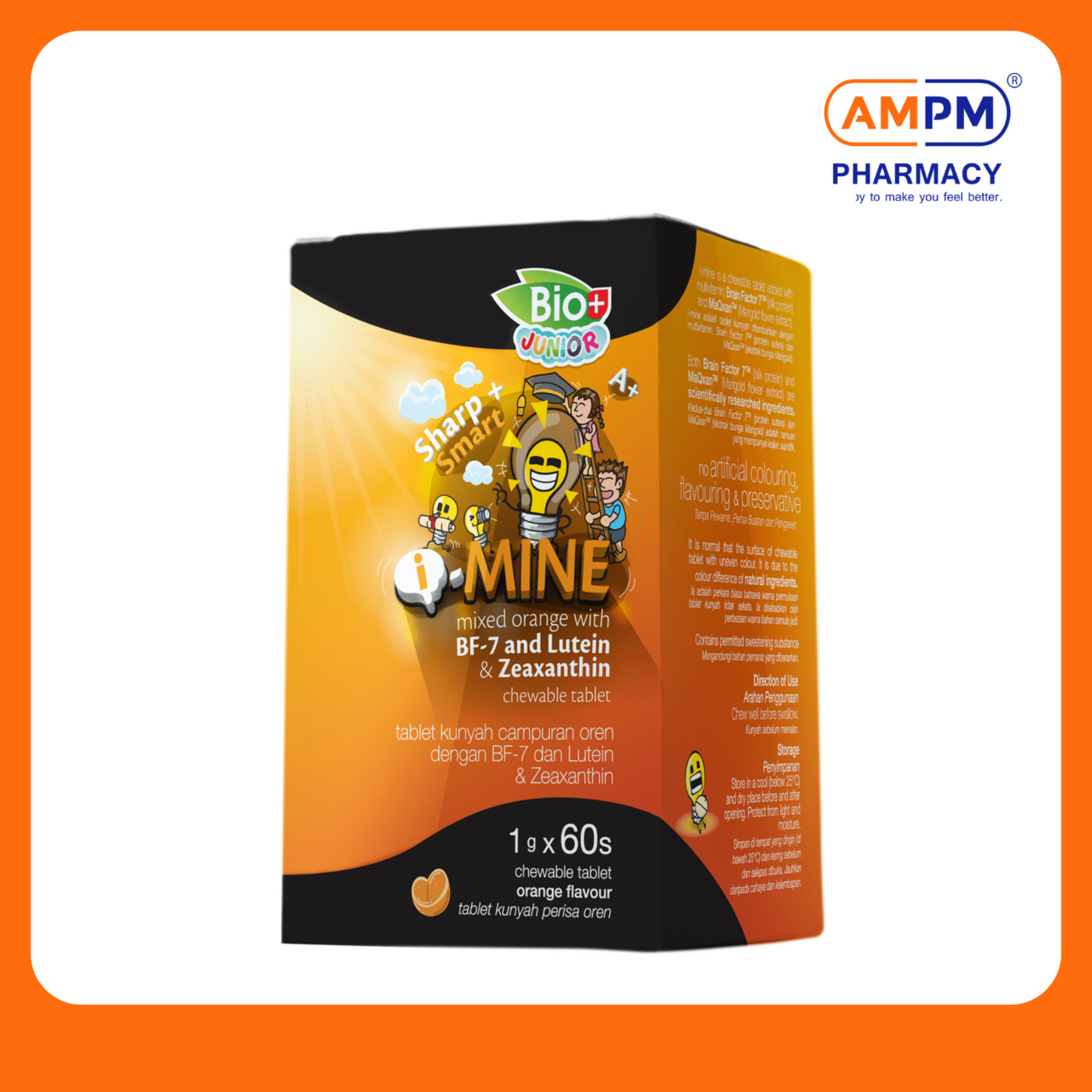 BIO+ Junior I-Mine Mixed Orange With Multivitamin Chew Tab (60's)