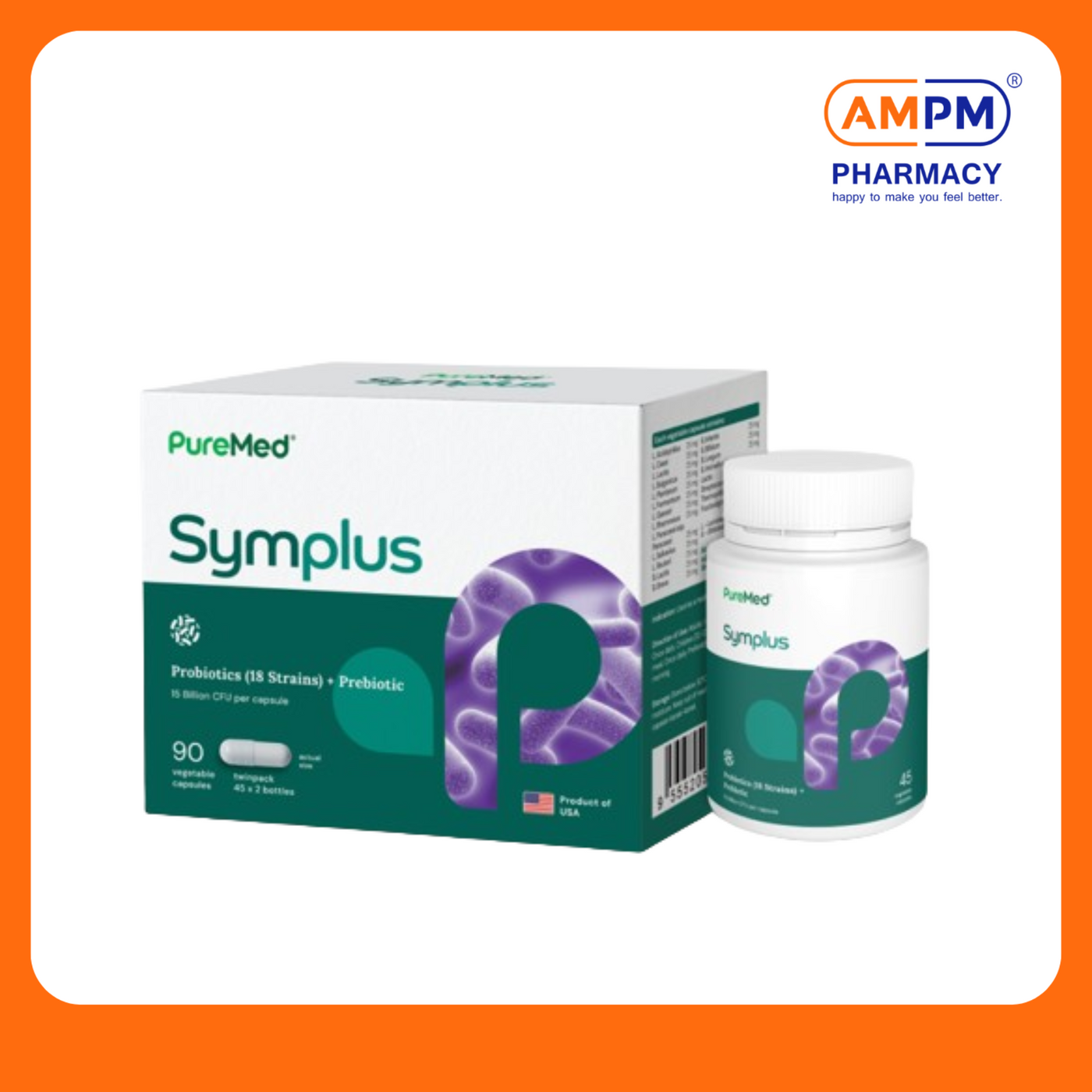 PUREMED Symplus 500mg Vegecap (45's x 2)