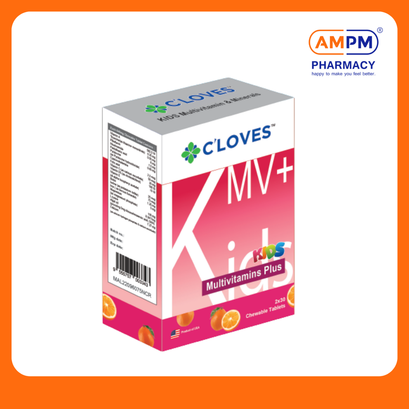 C'LOVES Kids Multivitamin Plus Tab