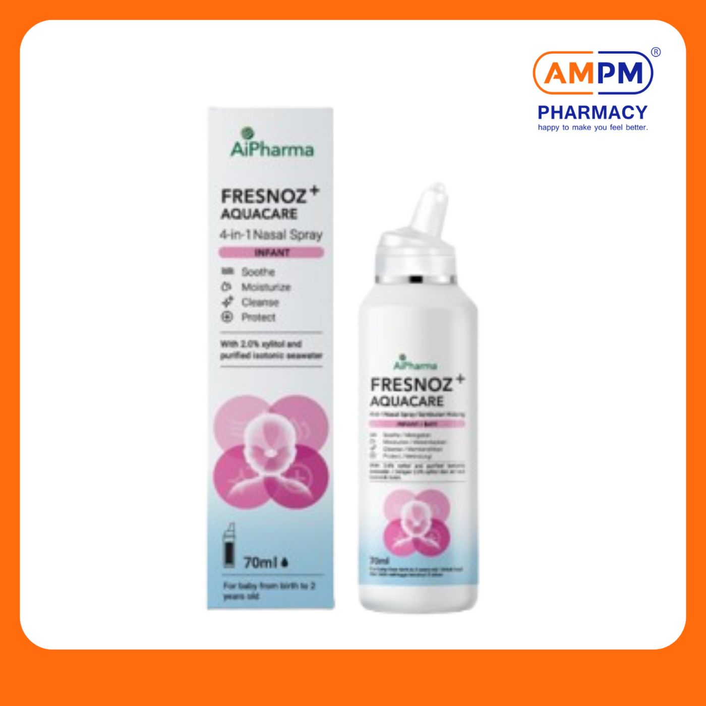 AiPHARMA Fresnoz+ Aquacare 4 in 1 Nasal Spray (Infant) 70ml