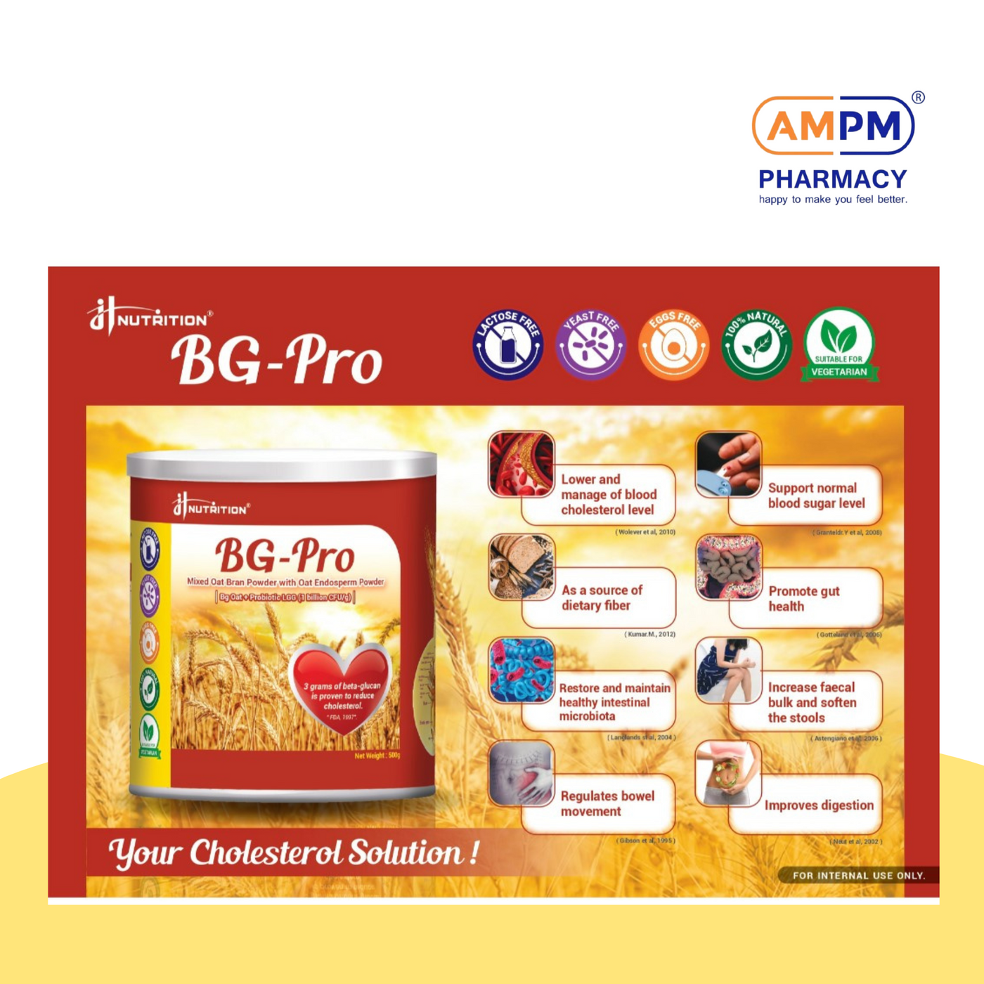 JH NUTRITION BG-Pro 500g # JH 营养 BG-Pro 500克 - 支持心血管健康与血糖平衡