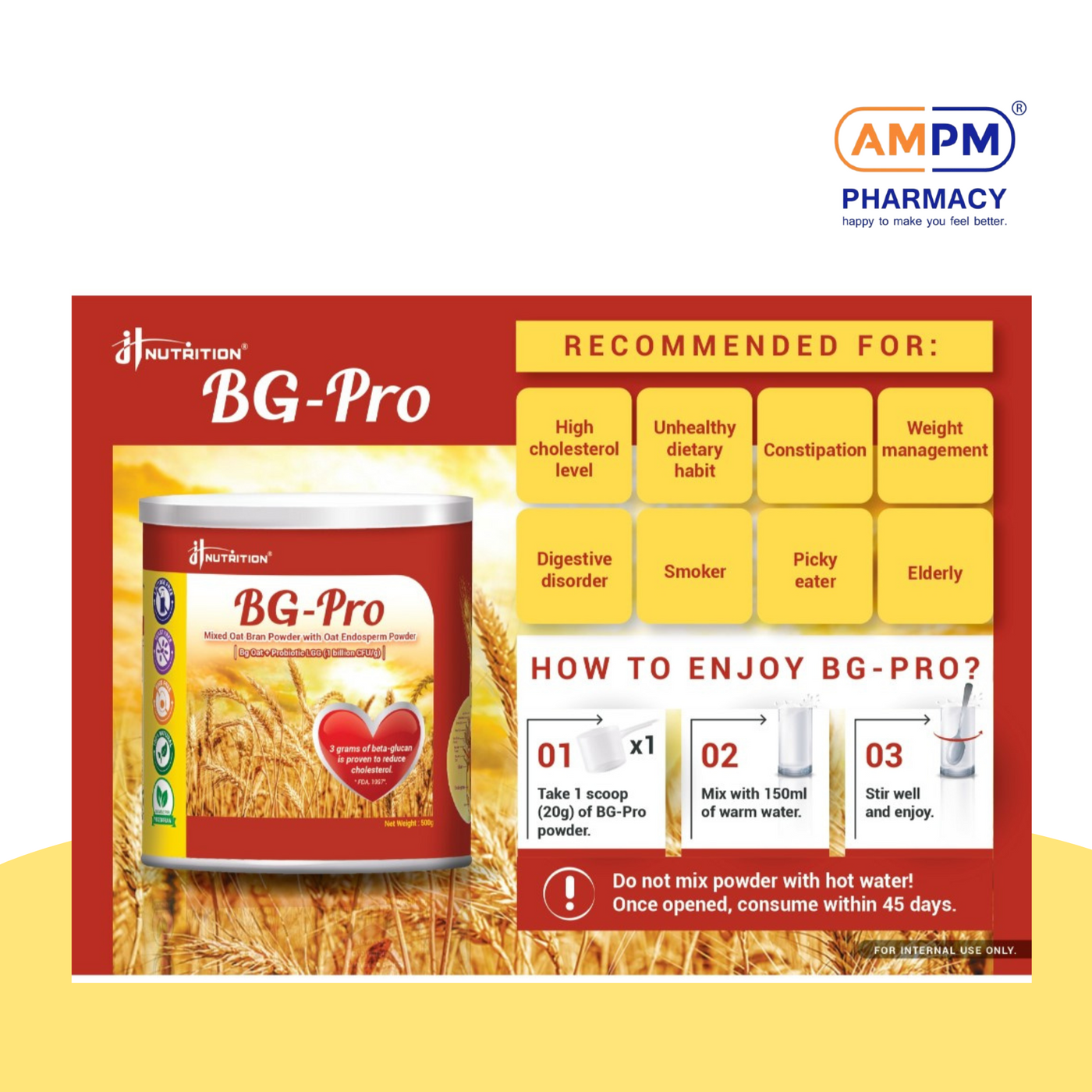 JH NUTRITION BG-Pro 500g # JH 营养 BG-Pro 500克 - 支持心血管健康与血糖平衡