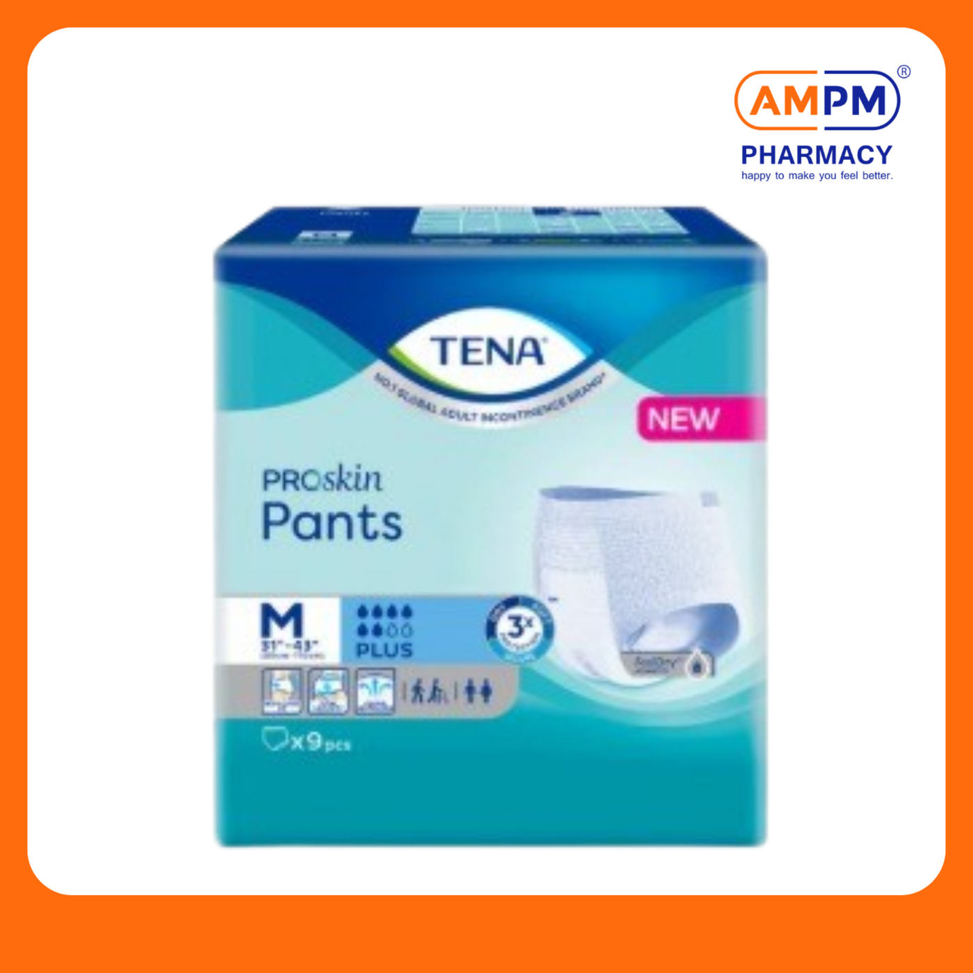 TENA PANTS PLUS (M) 9's