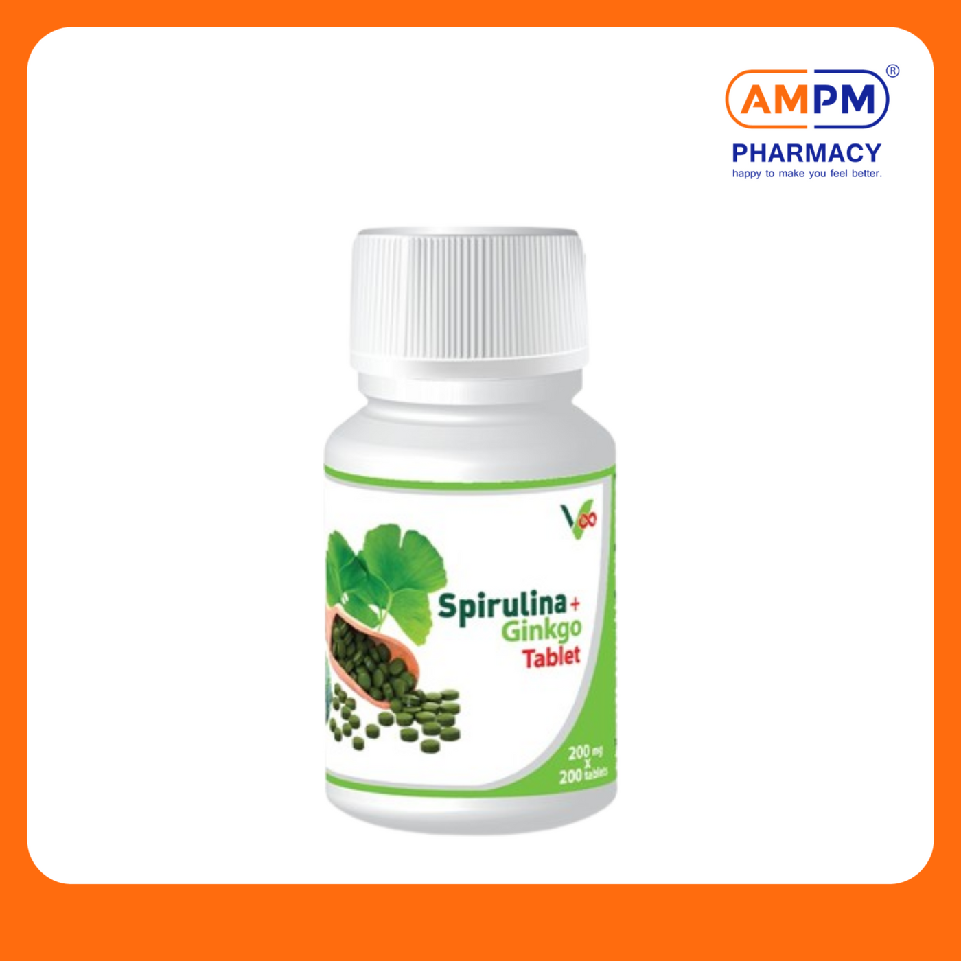 V-INFINITY Spirulina + Gingko Tab 200mg x 200s