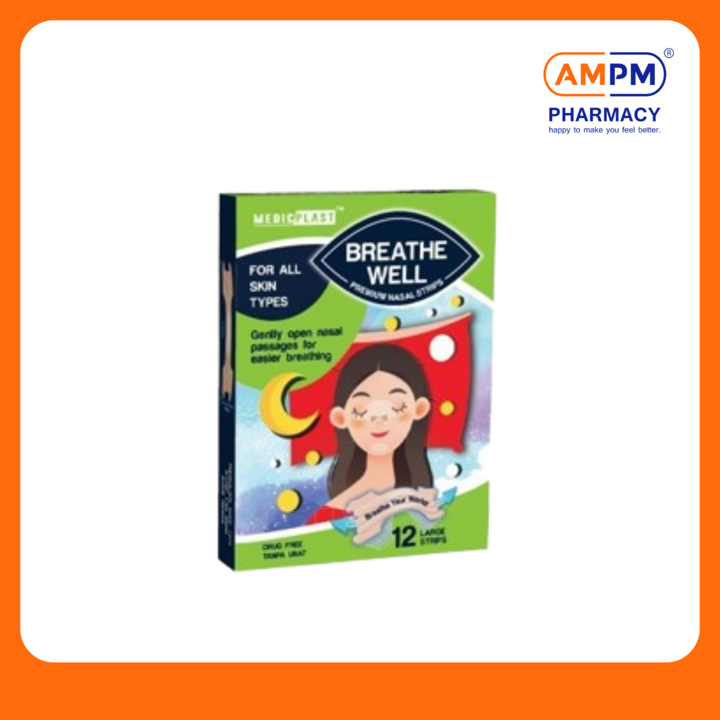 MEDICPLAST Breathe Well Nasal Strips L (12's)