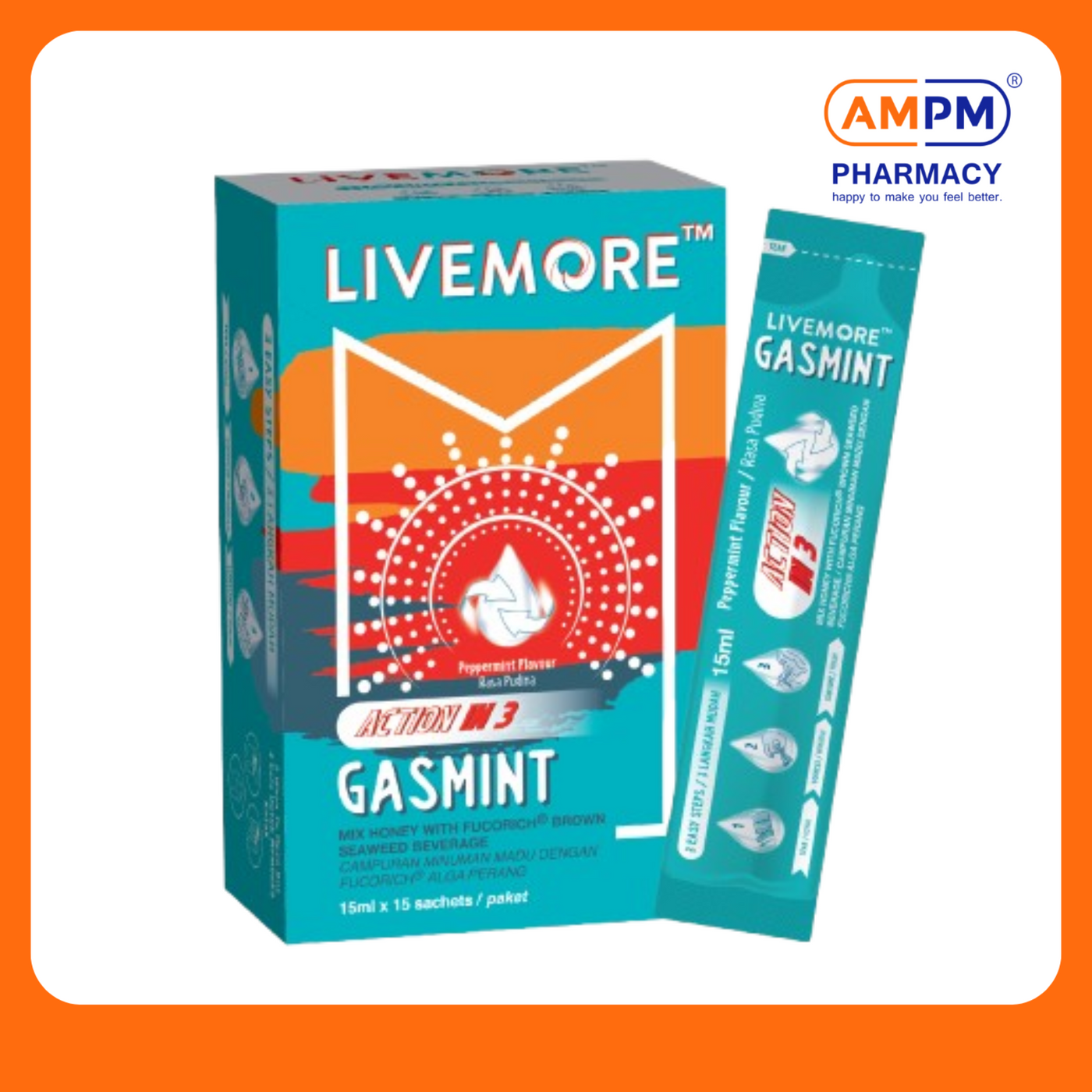 LIVEMORE Gasmint (P/Mint) Sac 15ml (15's)