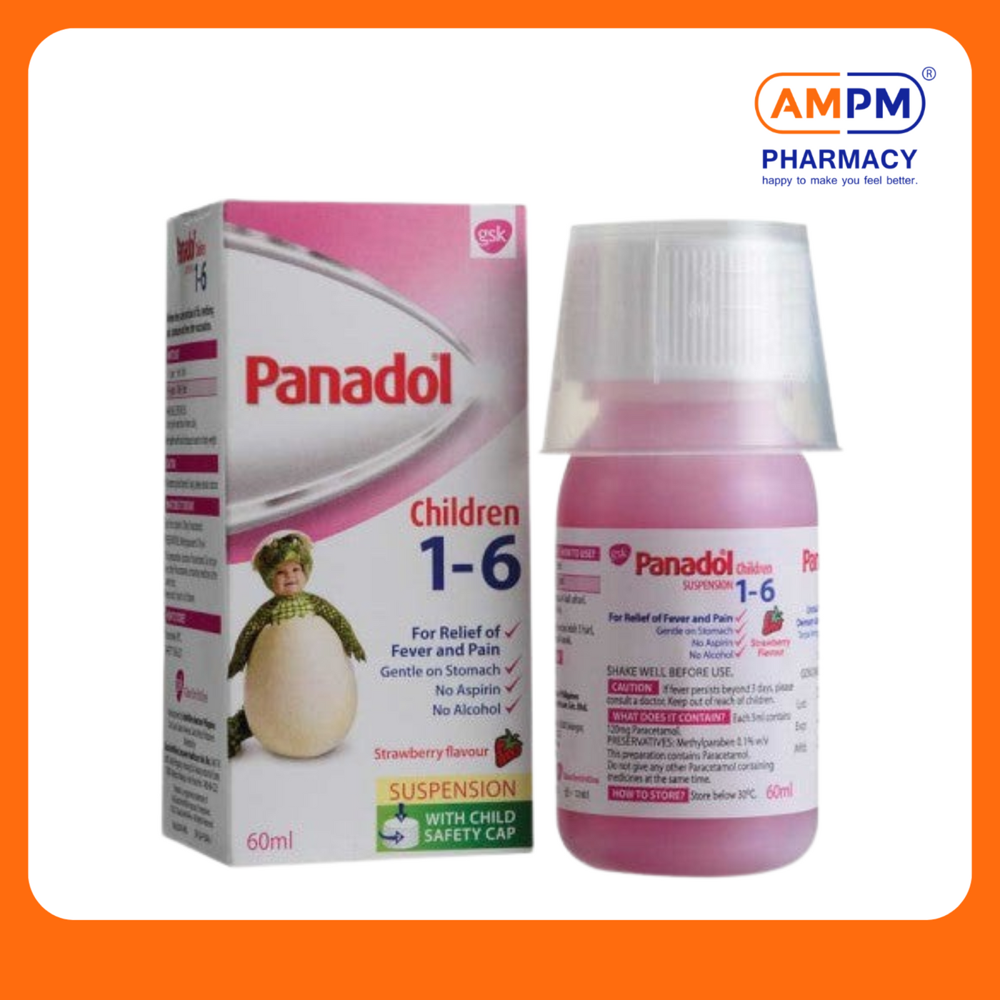 PANADOL Susp 120mg/5ml Strawberry 60ml