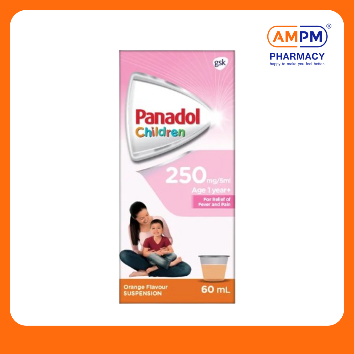 PANADOL Susp 250mg/5ml Orange 60ml