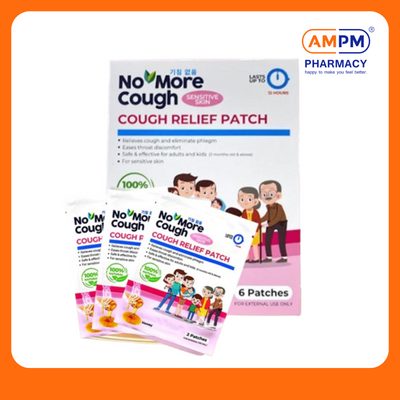 No More Cough Relief Patch Sensitive (6's)