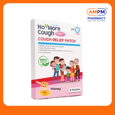 No More Cough Relief Patch Sensitive (6's)