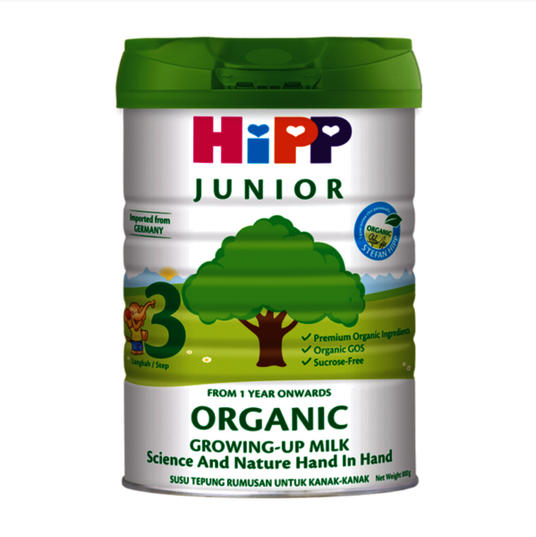 HIPP JUNIOR ORGANIC GROWING UP STEP 3 (1-3yrs) 800g