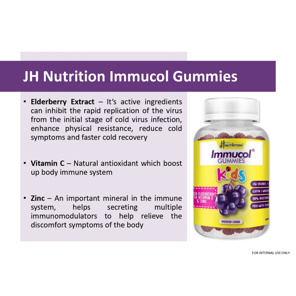 JH NUTRITION Immucol Kids Black Elderberry Gummies (60's)