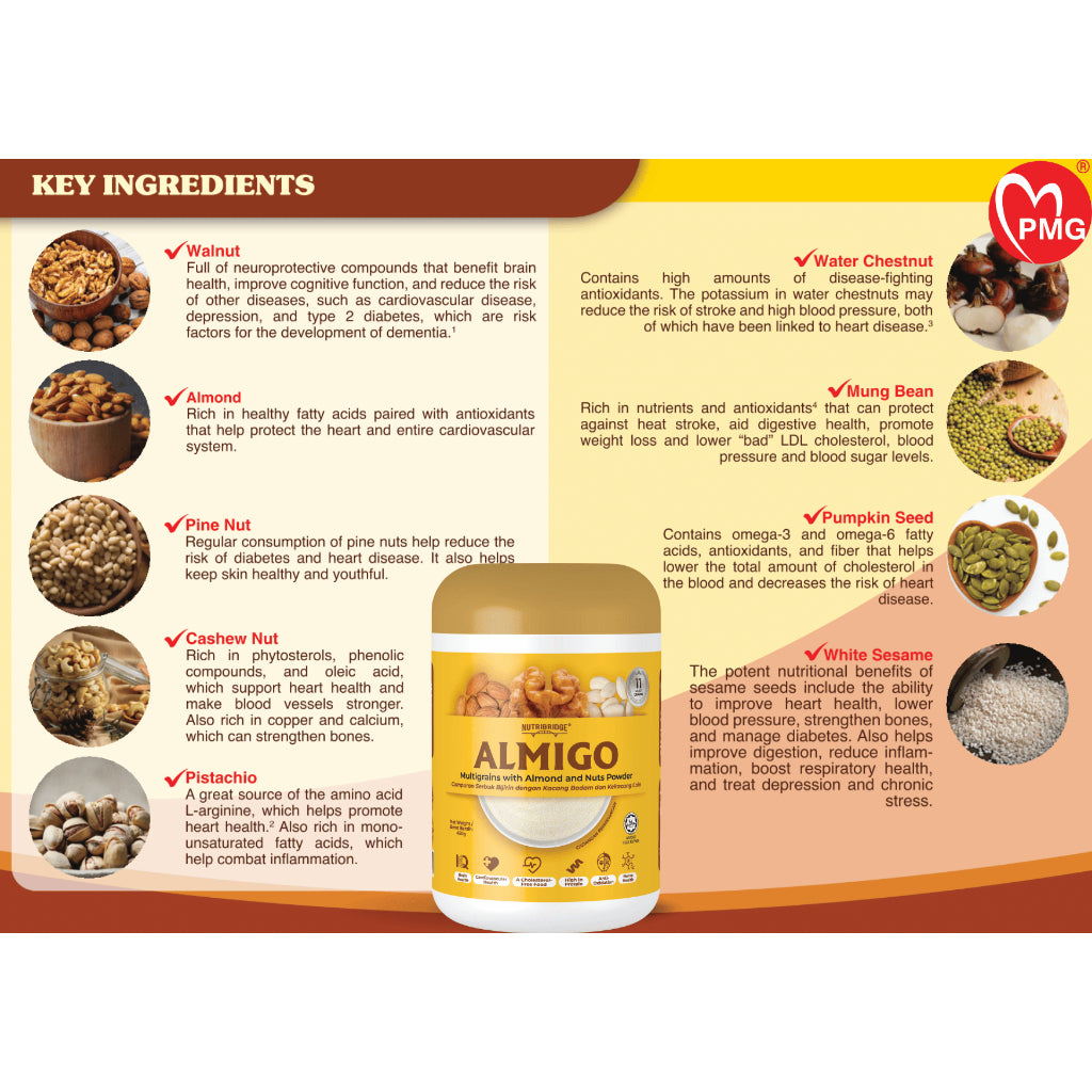 NUTRIBRIDGE ALMIGO (BLENDED NUTS & BEAN) POW 450g