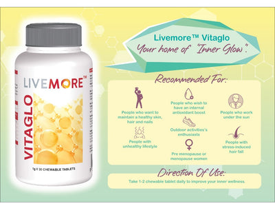 LIVEMORE Vitaglo Chew Tab (30's)