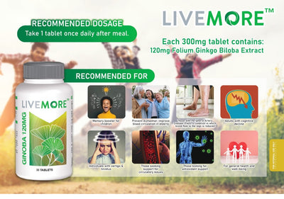 LIVEMORE Ginoba 120mg Tab 30's