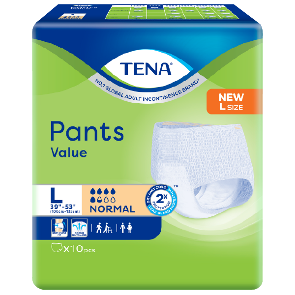 TENA PANTS VALUE (L) 10's x 8 PACK