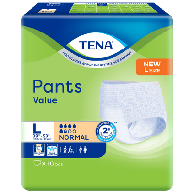 TENA PANTS VALUE (L) 10's x 8 PACK